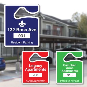Custom Parking Hang Tags - Small - Solid Colors