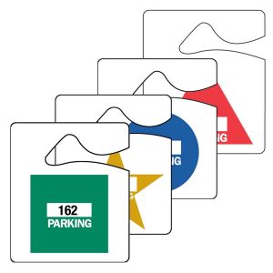 Small Parking Hang Tag - Colored Shapes