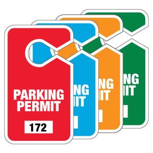Large Parking Hang Tags - Solid Colors