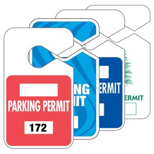 Large Parking Hang Tags - Designs and Patterns