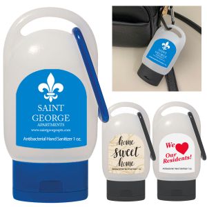 Custom Hand Sanitizer with Carabiner Clip