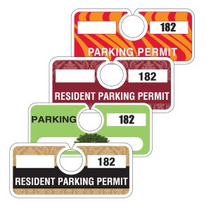 Horizontal Parking Hang Tag - Designs and Patterns
