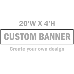 Full Color Custom Banner - 20' W x 4' H