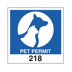 Window Pet Permit Stickers for Apartment Communities