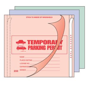 Temporary Window Parking Permits - 2 Part