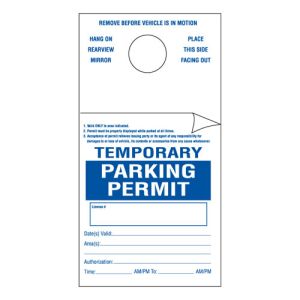 Temporary Parking Permit - 2 Part