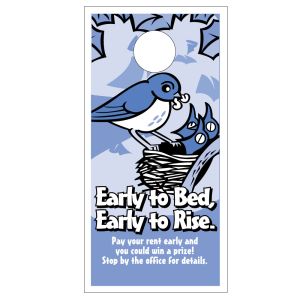 Door Hanger- Early to Bed Early to Rise