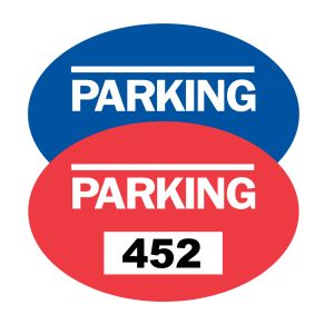 Parking Permit Inside Adhesive Oval Shape