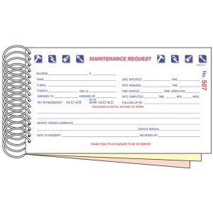 Compact Maintenance Work Order Book