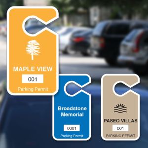 Custom Parking Hang Tag - Large - Solid Colors