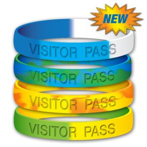 Silicone Wristband Pool Passes - "Visitor"