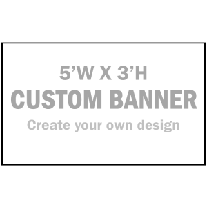 Full Color Custom Banner - 5' W x 3' H