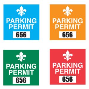 Parking Permit - Static Cling - Square (100 per pack)