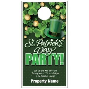 St Patrick's Door Hanger - Shamrockin' Party