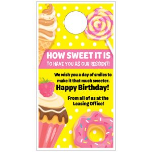 Happy Birthday Door Hanger - Sweetest Birthday