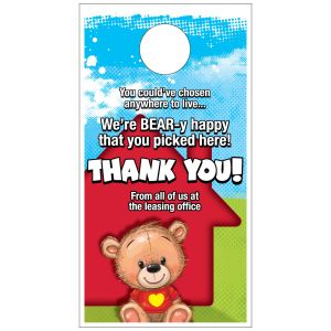 Thank You Door Hangers - Bear-y Happy