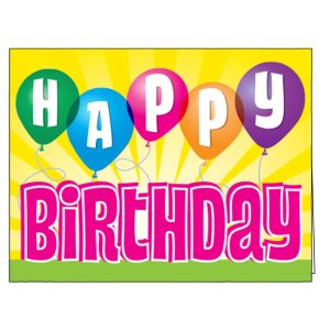 Happy Birthday Card - Birthday Balloons