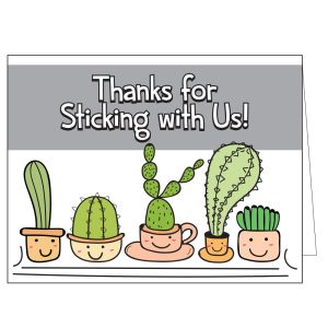 Thanks for Renewing Card - Stick with Us (50 per pack)