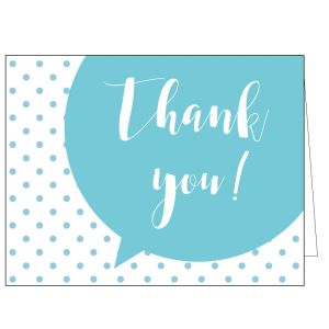 Thanks for Renewing Card - Blue Bubble