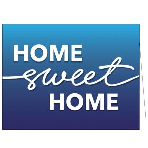 Welcome Card - Blue Gradient Home Sweet Home
