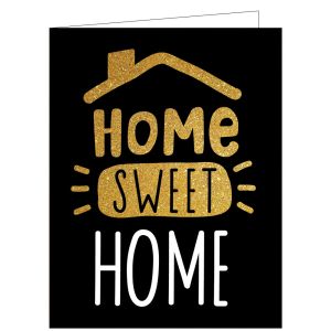 Welcome Card - Gold Sparkle Home Sweet Home