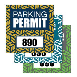 Inside Adhesive Parking Permits - Square (100 per pack)