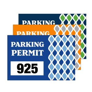 Static Cling Parking Permits - Rectangle (100 per pack)