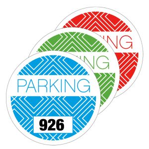 Inside Adhesive Parking Permits - Circle  (100 per pack)