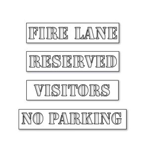Parking Lot Stencils - 4" Letters