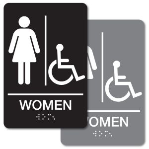 ADA Braille Sign - Women's Handicapped Restroom
