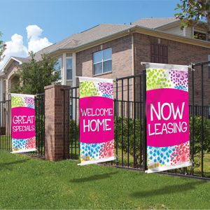 Boulevard Banners - Colorful Blooms - Pink