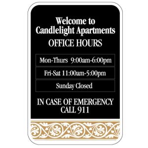 Magnetic Steel Office Hour Sign - Customizable