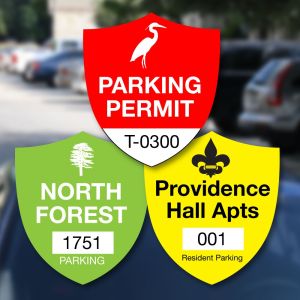 Custom Parking Permit - Shield 2.25" X 2"