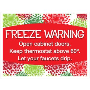Bandit Sign - "Freeze Warning" Holiday Blooms