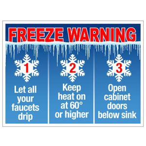 Bandit Sign - "Freeze Warning" 3 Steps 