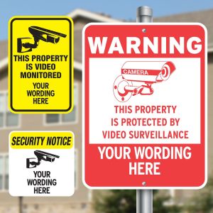 Custom Aluminum Signs - Security Signs