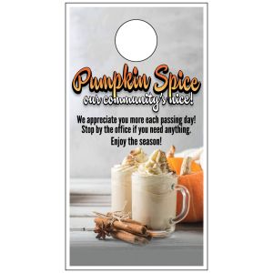 Fall Season Door Hanger -  Pumpkin Spice