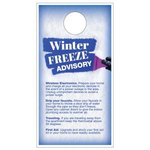 Freeze Warning Door Hanger - Freeze Warning Advisory