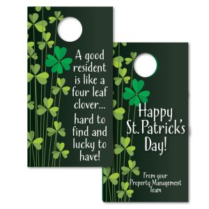 St Patrick's Day Door Hanger - Four Leaf Resident