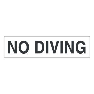 No Diving Adhesive Deck Pool Marker