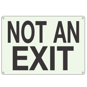 Interior Signs - Not An Exit Glow Sign 