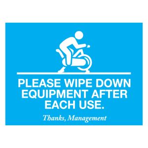 Wipe Down Equipment Floor Decals - 24" x 18"