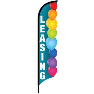 3D Wave Flag Kits - Aqua Balloons - Leasing