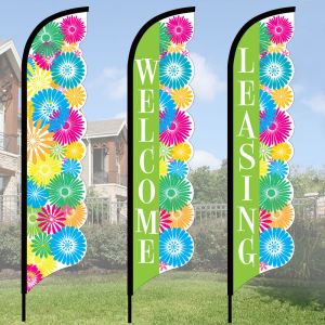 3D Wave Flag Kits - Bold Floral