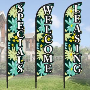 3D Wave Flag Kits - Bright Blooms