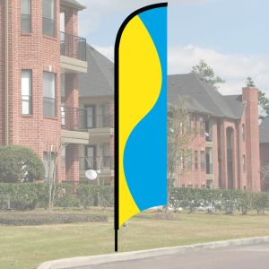 Wave Flag Kit - Yellow and Ocean