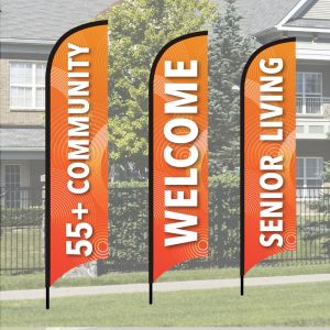 Senior Community Wave Flag Kits - Abstract