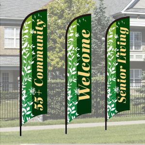 Senior Community Wave Flag Kits - Green Garden