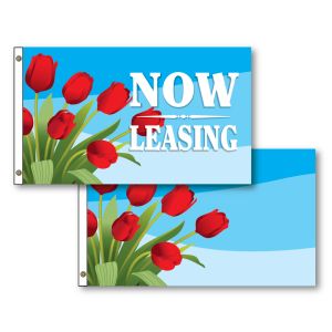Red Tulip Horizontal Marketing Flags
