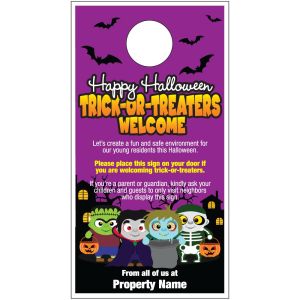 Trick or Treat Door Hanger - Little Monsters